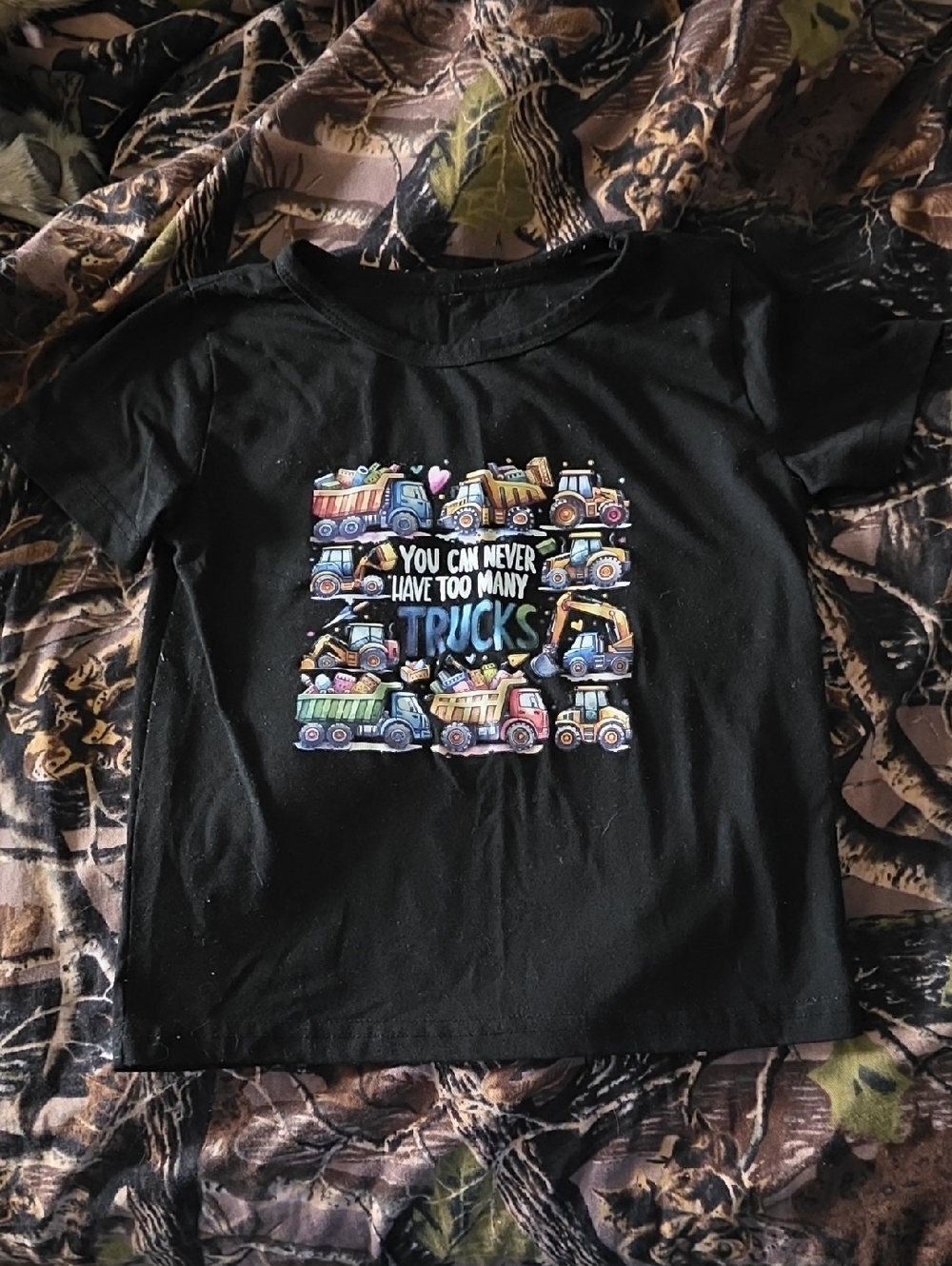 Kids Black 'You Can Never Have Too Many Trucks' Graphic Tee